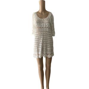 Alchemy Thread Crochet Gauze Boho Size M Beach Cover Up